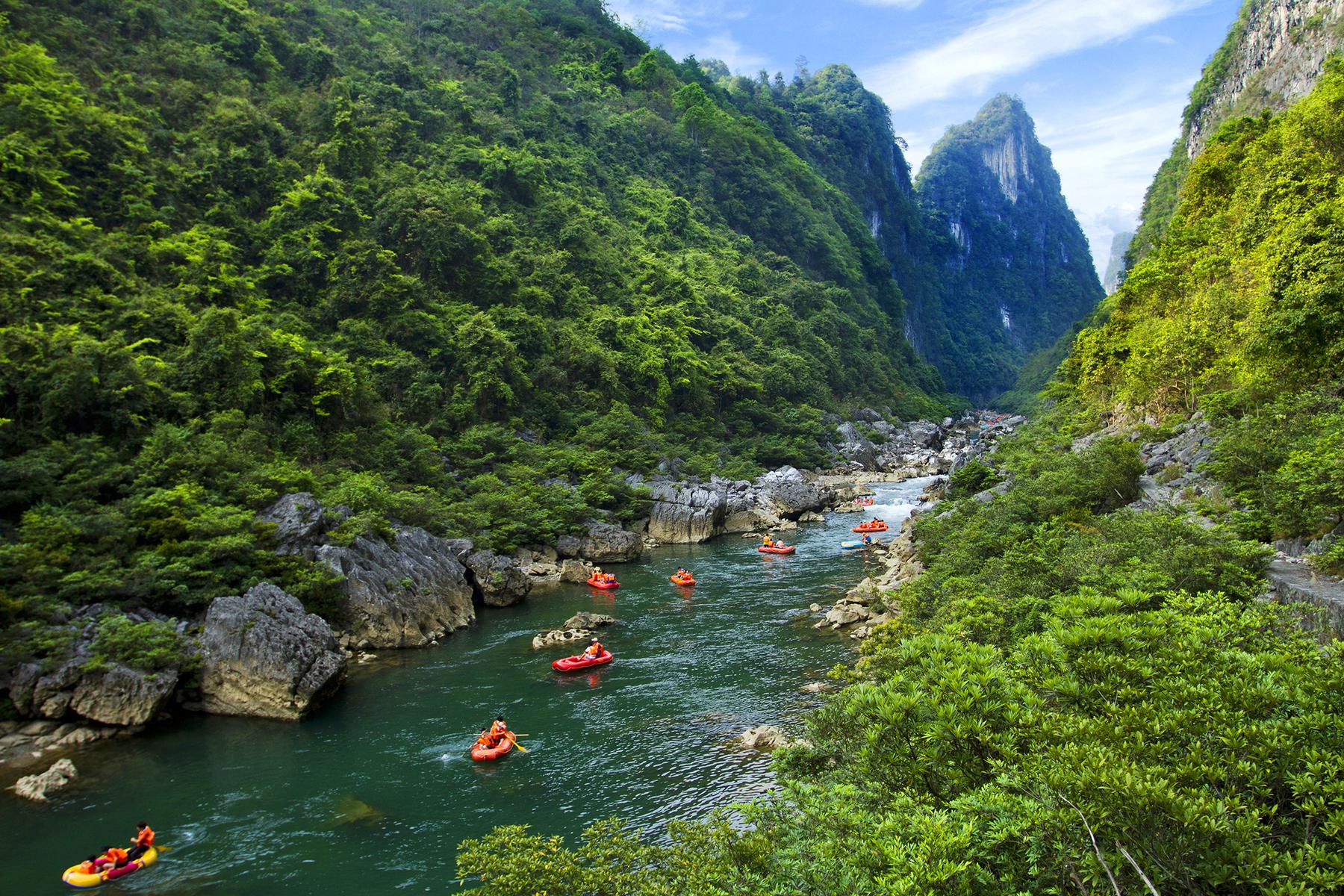 水春河起漂码头